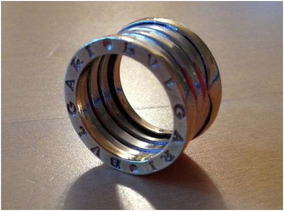 bvlgari white and yellow gold ring "size 6" - $600 thumbnail 2