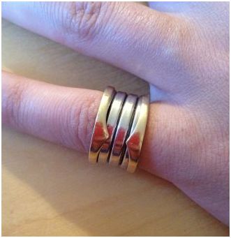 bvlgari white and yellow gold ring "size 6" - $600 thumbnail 4