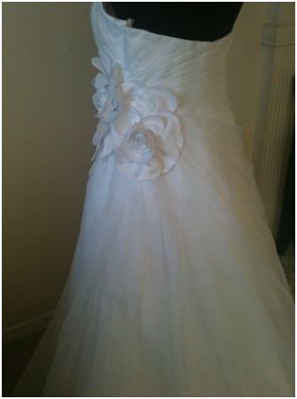 organza wedding dress size-8 "galina" - $180 thumbnail 3