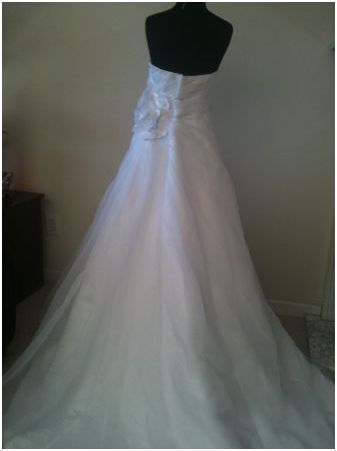 organza wedding dress size-8 "galina" - $180 thumbnail 4