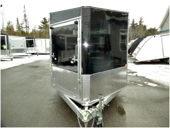 2013 new 7x24 4-place in-line enclosed aluminum v-nose trailer - $8,499 thumbnail 3