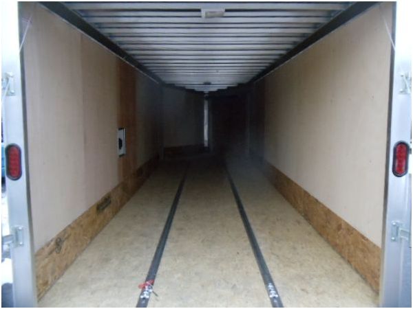 2013 new 7x24 4-place in-line enclosed aluminum v-nose trailer - $8,499 thumbnail 4
