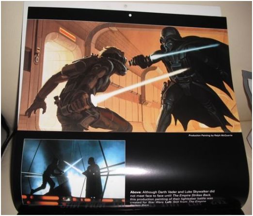 star wars 1997 calendar by ralph mcquarrie - $25 thumbnail 2