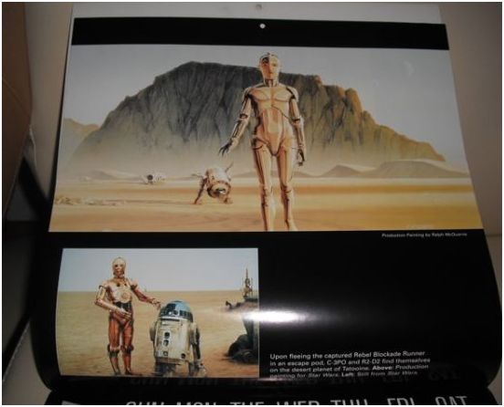 star wars 1997 calendar by ralph mcquarrie - $25 thumbnail 4