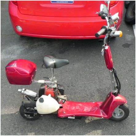 (2) red and yellow 43cc gas scooters - $400 thumbnail 3