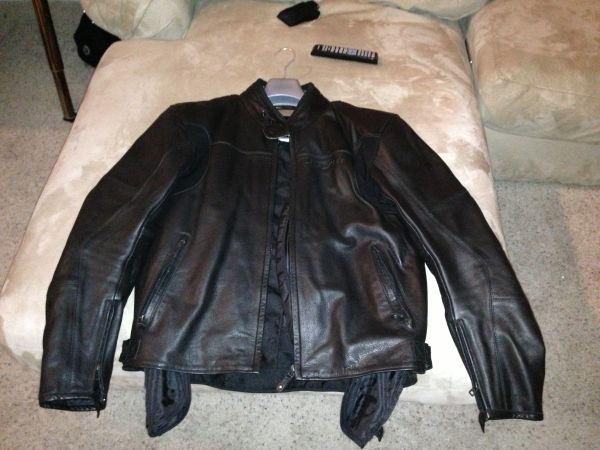 bell rs-1 helmet and rev-it leather jacket - $350 thumbnail 3