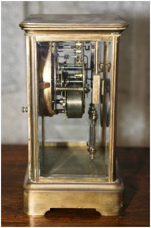 beautiful glass & brass mantel clock - $400 thumbnail 2