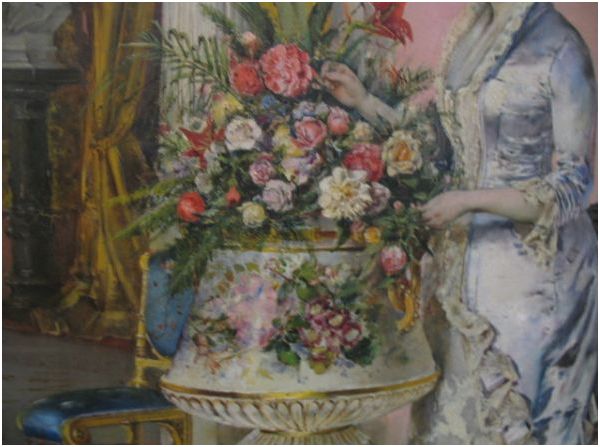 1881 original oil painting of phoebe hearst the hearst castle - $50,000 thumbnail 3