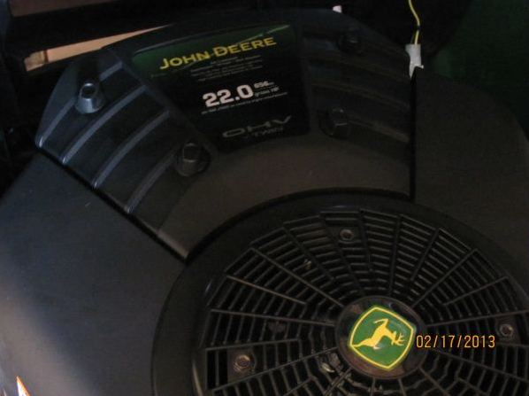 2012 john deere rider mower 22 hp briggs v-twin motor - $1,725 thumbnail 2