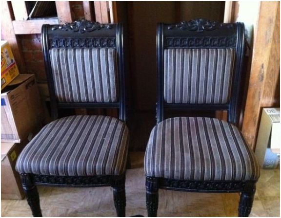 black dining set table chairs buffet and mirror - $1,500 thumbnail 4