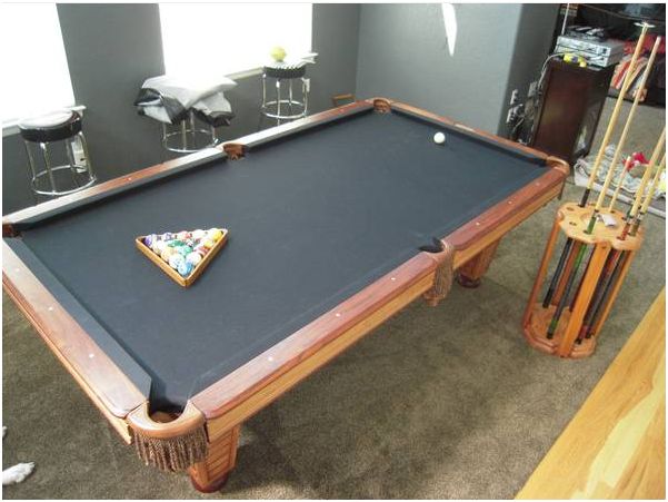 presidential billiards 8' nauticus teak table "pool table" - $2,000 thumbnail 2