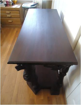 german black forest solid walnut hand carved bear table - $1,500 thumbnail 2