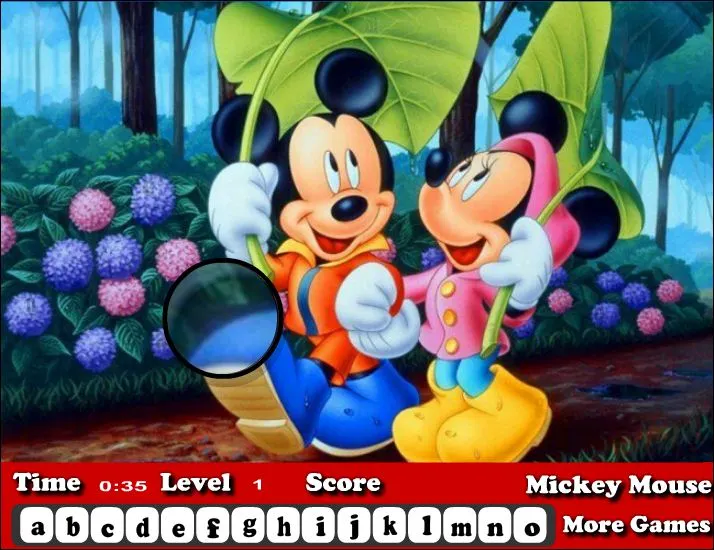 Mickey Mouse Hidden Letter