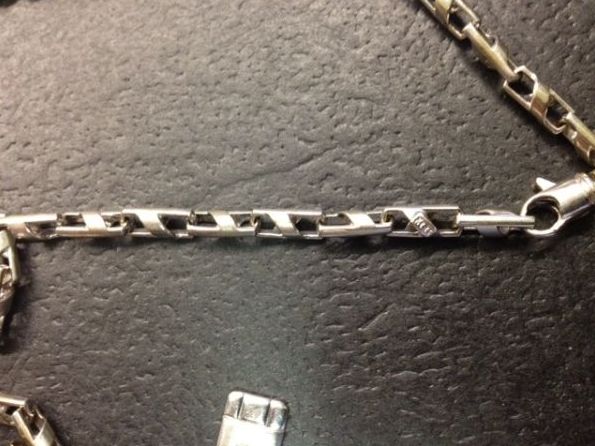 14kt white gold cross and chain - $1,900 thumbnail 2
