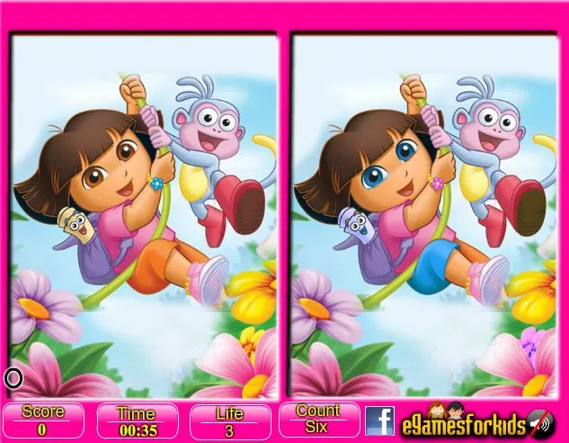 Dora - 6 Differences