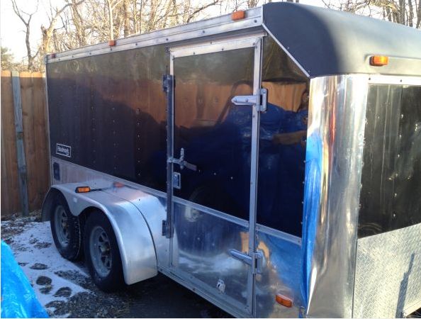2001 haulmark enclosed low hauler 7x12 2 axle trailer - $3,800 thumbnail 2