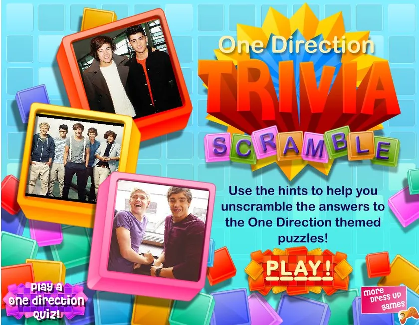 One Direction Trivia Scramble
