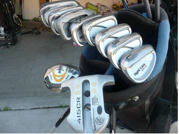 adams golf club set w/ woods putter sw titleist driver bag balls tees - $120 thumbnail 2