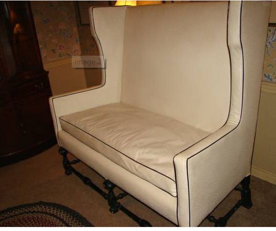 ostrich leather settee - $5,000 thumbnail 2