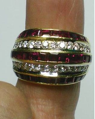 2 diamond and ruby rings with appraisals - $6,500 thumbnail 4