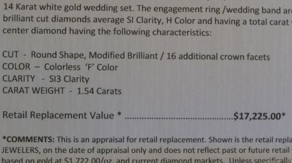 fabulous center stone, 1.54ct, wedding set - $8,950 thumbnail 4