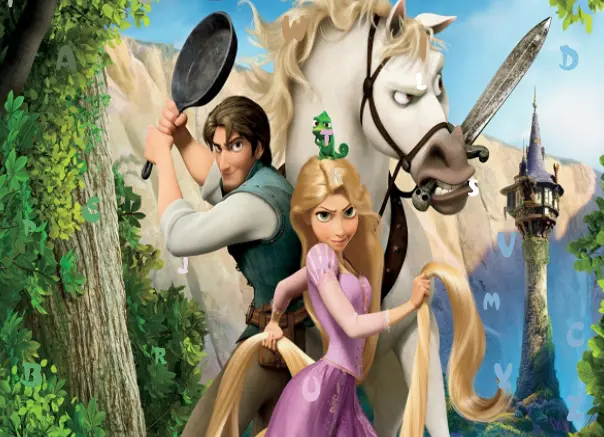Princess Rapunzel Hidden Alphabets