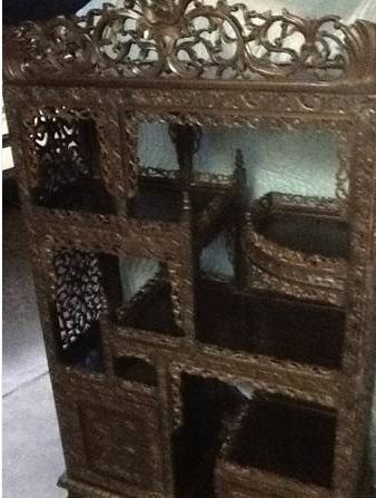beautiful ornate carved antique 19th century chinese curio - $10,000 thumbnail 2