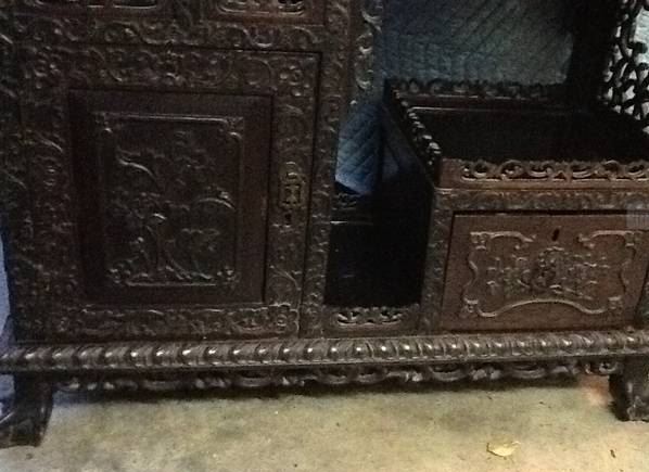 beautiful ornate carved antique 19th century chinese curio - $10,000 thumbnail 3