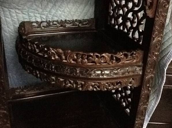 beautiful ornate carved antique 19th century chinese curio - $10,000 thumbnail 4