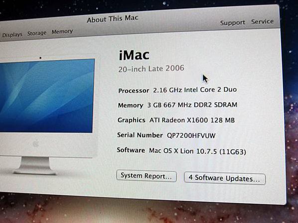 apple imac intel 20 inch lion / adobe photoshop cs3 - $600 thumbnail 3