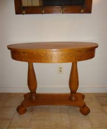 antique tiger oak library table - $650 thumbnail 2