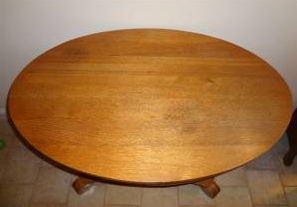 antique tiger oak library table - $650 thumbnail 3