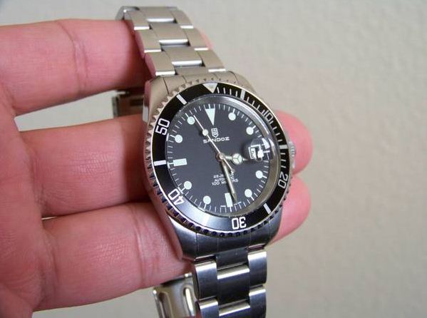 submariner by sandoz 100% swiss automatic movement with box and papers - $265 thumbnail 2