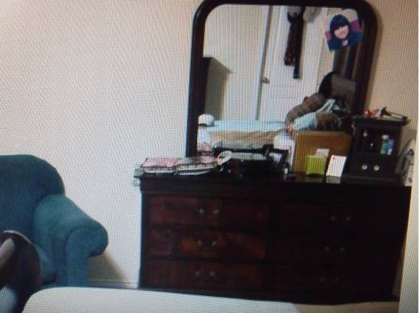 full size slay bed, red sectional microfiber couch - $20 thumbnail 2