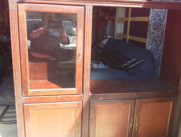 full size slay bed, red sectional microfiber couch - $20 thumbnail 4