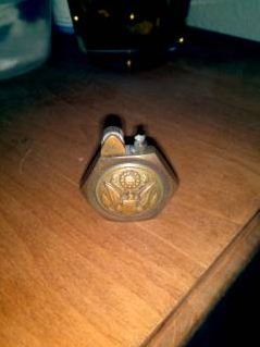 wwi trench art lighter. rare! eagle crest. usa. must see! - $125 thumbnail 3
