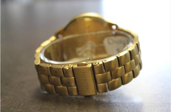 nixon the divvy women's gold watch - $100 thumbnail 2