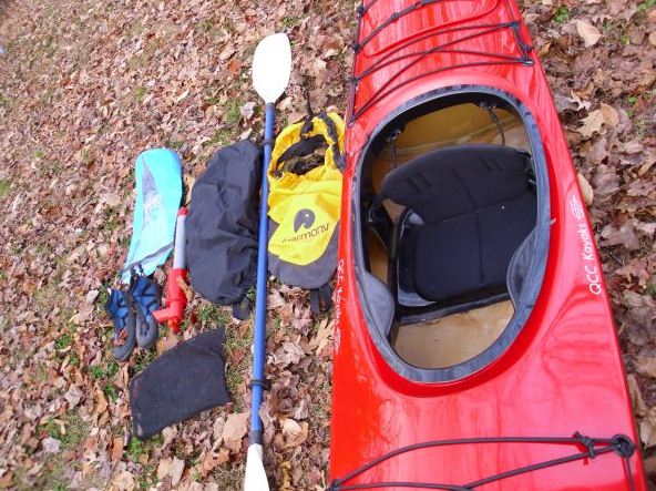 17' kevlar sea kayak, qcc 500 xl- new cond, 52 lbs plus extras - $2,199 thumbnail 2