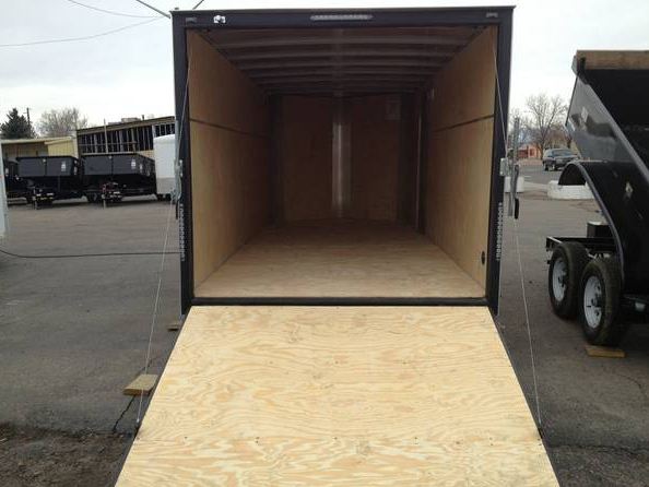 new 7x16 v-nose charcoal enclosed trailer - $4,750 thumbnail 4