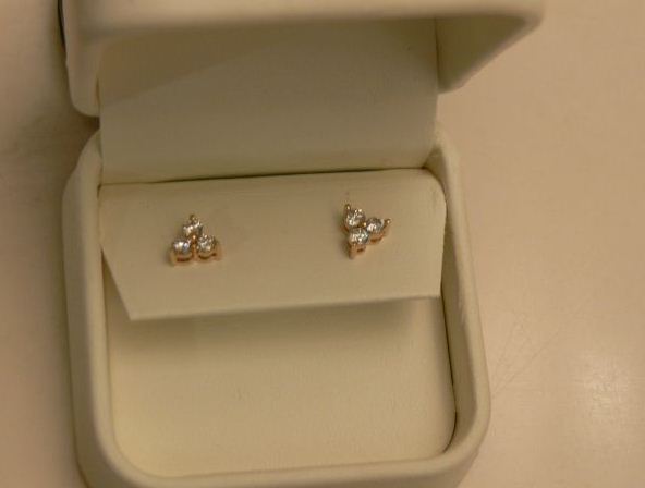 14k yellow gold earrings & necklace - $1,000 thumbnail 2