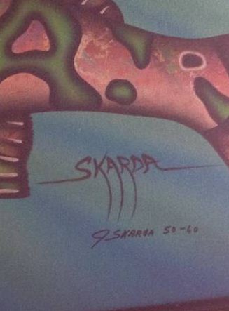 - - psychofish painting- -john skarda collection - $250 thumbnail 2