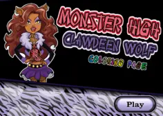 Monster High Clawdeen Wolf Coloring