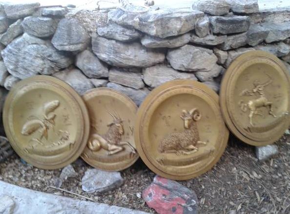 large horoscope golden wall decor medallions - $175 thumbnail 3