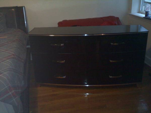 king size full black and silver bedroom set - $1,000 thumbnail 2