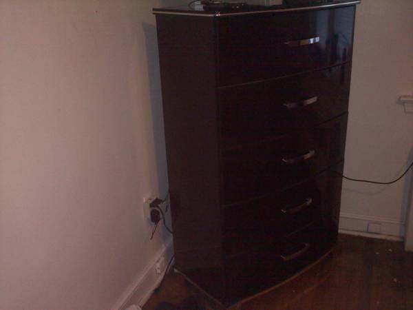 king size full black and silver bedroom set - $1,000 thumbnail 3
