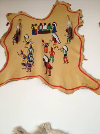 native american painted hides - $350 thumbnail 2