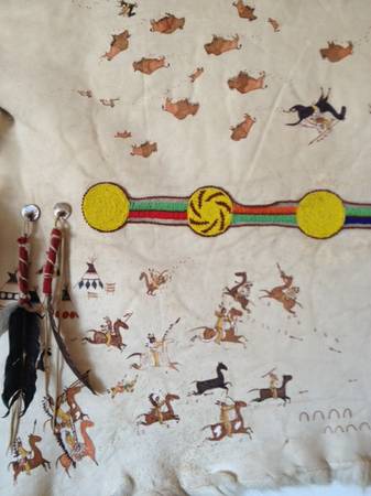 native american painted hides - $350 thumbnail 4