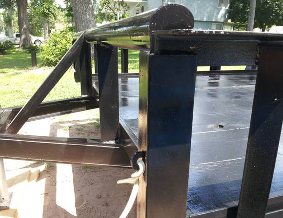 2013 16' x 82" pipe top tandem axle trailer with built in ramps!! - $1,295 thumbnail 3