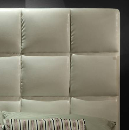 amazing white tufted leather platform queen bed!! - $350 thumbnail 3